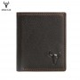 Short Men Wallet Genuine Leather Designer Small Slim Male Purse Card Holder Fashion Zipper Pocket Coin Purse Bag