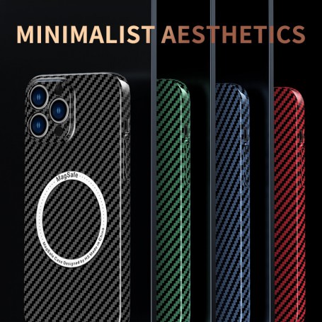 Carbon Fiber Texture Splice For Magsafe Magnetic Wireless Charging Case For iPhone 13 12 11 Pro Max Hard PC Shockproof Cover
