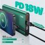 10000mAh Power Bank PD QC3.0 Fast Charging Portable USB C Led Display External Charger Battery for Xiaomi Mi 9 8 iPhone