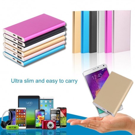 Ultra-thin 10000mah Power Bank  Portable  Charger USB Battery Mobile Power Supply for Smart Phone External Mobile Power Supply