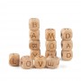 10pcs Wooden Letter Beads Beech Personalized Name DIY Nipple Holder Chain Accessorie 12mm Wood Teether English Alphabet Bead