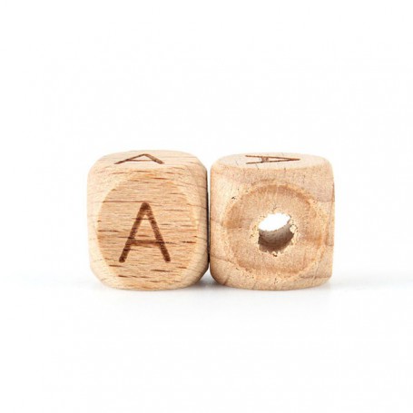 10pcs Wooden Letter Beads Beech Personalized Name DIY Nipple Holder Chain Accessorie 12mm Wood Teether English Alphabet Bead
