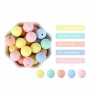 Keep&Grow 50Pcs 15mm Silicone Beads Food Grade Round Baby Teething Beads DIY Pacifier Chain Necklace Chewable Nursing Silicone