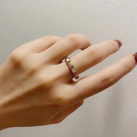 European and American senior Fritillaria snakebone ring 925 silver gold-plated temperament ladies fashion brand jewelry gift