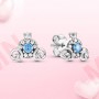 New pumpkin Car Nacklace Ring Earrings Combination packages Shiny Zircon for women fashion jewelry Gift A