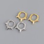 Geometric Punk Prevent Allergy 925 Stamp French Hip-Hop Small Round Heart Hoop Earrings For Women Brincos Party Jewelry