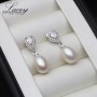 Fashion Freshwater Pearl Earrings Drop Earrings For Women,925 Silver Natural Pearl Earrings Wedding Jewelry