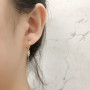 925 Sterling Silver Ear Buckle Minimalist Tassel Drop Hoop Earrings For Women Crystal Zircon Huggie Earring Fine Jewelry Pendant