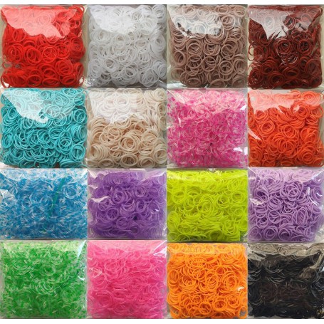 200Pcs New Loom Rubber Bands Bracelet For Kids Hair Rubber Loom Bands Make Woven Colorful Necklace DIY Toys Christmas Gift