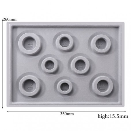 DIY Bracelet Necklace Beaded Jewelry Gray Flocking Bead Board Making Storage Box Tray Design Craft Measuring Tool Accessories