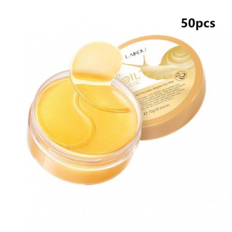 LAIKOU 1/50pcs Gold Snail Eye Mask Remove Dark Circles Sooth Eye Bags Anti Wrinkle Anti-Aging Crystal Eye Patches Skin Care