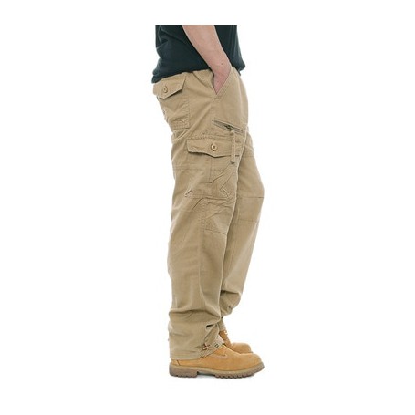 Multi Pocket Cargo Pants Men Plus Size Casual Trousers Mens