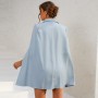 Fashionable Double Breasted Cape Sleeve for Women