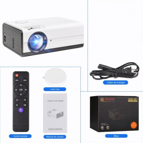 Mini WiFi Projector, HD 1080p & popular 200'' Di