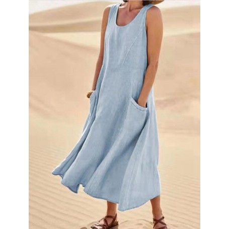 Sleeveless Maxi Dress Women  Summer Loose Elegant Sexy Outfits Ladies Birthday Party Club Causl Sundress Vestidos Dresses