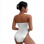 Bodysuit Woman White Sexy V-Neck Tube Top One-Piece Top Female Tight-Fitting Bottoming Shirt Slim Top Bodysuit