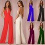 European and American Spring and Summer Elegant Mid-waist Casual Wear Sexy Sleeveless Backless Women's Jumpsuit