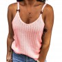 Summer Women'S Fashion Casual Sleeveless Backless Top Solid Color Sling Ladies Off Shoulder Shirt Loose Cammy Tank Top