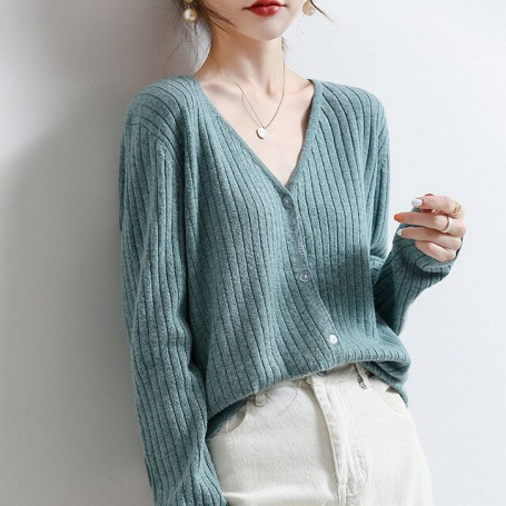 Cashmere cardigan women's knitted