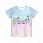 T-Shirt Kids Girls Boys Children Tops Clothes Ice Cream Cartoon Print Short Sleeve Baby Toddler Clothing Tees