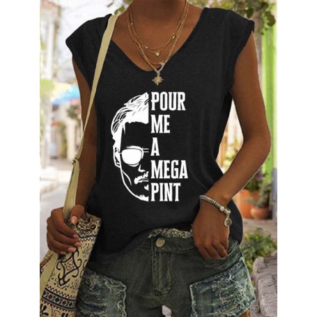 Women's Pour Me A Mega Pint Johnny Depp Tank Top