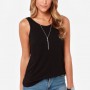 Summer O-Neck Women Tank Tops Back Deep-V Sexy Backless Slim Ladies Vest Casual Solid Color Sleeveless Tank Top Tee