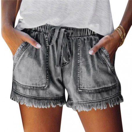 Fashion Women Denim Shorts Jeans All-Match Sexy Summer Women High Waist Short New Lady PUsh Up Skinny Slim Denim Shorts