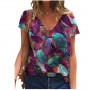 3XL Oversized Summer Tops New Women Short Sleeve 3D Flower Print T Shirt Streetwear Loose Casual Female Tee Tops Plus Size