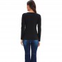 Women Basic Solid Long Sleeve T Shirt Round Crew Neck Plain Cotton Spandex Lady Tees & Tops For Autumn M30168