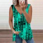 Women's Plus Size tank tops  New Love Printing vest Sexy V-neck Zipper sleeveless T-shirt Casual Loose Pullover Tops