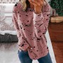 Autumn and Winter Tops Women's Fashion Casual Long Sleeved Shirts O-neck Sweatshirts Ladies Blouses Printed Loose T-shirts