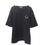 Loose White Black Short-sleeved T-shirt Smile Face Printed Women's Top Summer  New  KoreanWoman Streetwear Tshirts