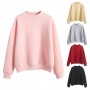 Spring Autumn Fleece Sweatshirt S-4XL Cute Women Pullover Top 16 Colors Casual Loose Solid Thick Hoodie Female Wholesale