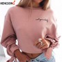 Fashion Women Bowknot Long Sleeve Hoodies Round Neck Crop Tops White Pink Short Sweatshirts Spring Outfits