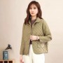 Autumn Winter Women New Loose Thin Cotton Liner Casual Solid Plaid Argyle Streetwear England Style Parkas Jacket Coat