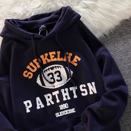 Autumn New Men Thin Retro Street Ladies Fashion Rugby Print Hoodie Couples Jackets Hoodie Clothes Tops clothes sweatshirt hoodie