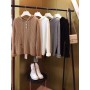 High end hooded cashmere sweater thickened loose sweater women's autumn and winter thin fashion bottomed Shirt Top