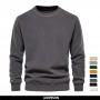 Solid Color Lambswool Men's Pullover Round Neck Basic Male Autumn Winter Warm Casual Teddy Bear Sweatshirts for Men