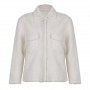 Women Sherpa Jacket Turn-down Collar Covered Button Jacket Autumn Winter Warm Fleece White Coat Lady's Fashion Clothes