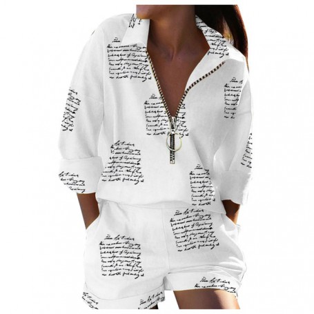 New Women's Wear, Casual Letter Print Set, Women's 2-piece Set
