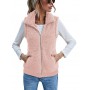 Autumn and Winter Women's New Pocket Zipper Plush Vest Vest Jacket Top