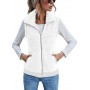 Autumn and Winter Women's New Pocket Zipper Plush Vest Vest Jacket Top