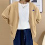 Front Pockets Casual Loose Cardigan Women