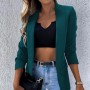 Women's Blazer Long Sleeve Flap Pockets Suit Jacket Office Work Lapel Open Front Cardigan Blazer Outerwear Premium Tops Clothing