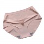 Women Solid Stretchy Briefs Lady Girls Exquisite Ice-silk Sexy Mid-rise Panties Women Underwear Underpants Short Pants