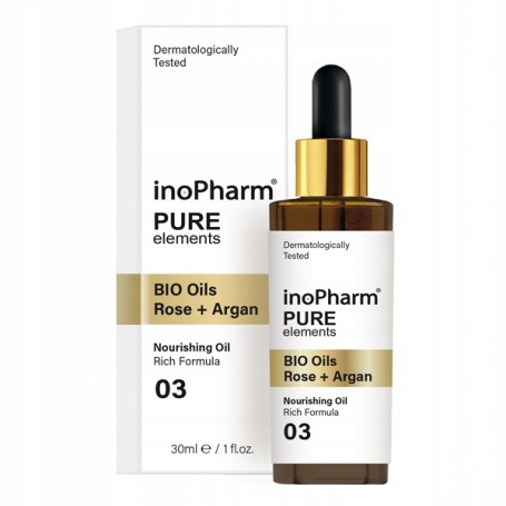 Pure Elements BIO Oils Rose + Argan serum do twarzy i szyi z ró