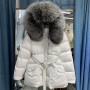 Real Natural Fox Fur Winter White Duck Dowm Parka Coat For Women hooded Short Puffer Jacket Female Warm Loose Black Snow Outwear