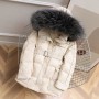 Real Natural Fox Fur Winter White Duck Dowm Parka Coat For Women hooded Short Puffer Jacket Female Warm Loose Black Snow Outwear