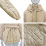 Casual Loose Arygle Hooded Parkas Women Fashion Solid Thick Short Coats Women Elegant Tie Belt Cotton Jackets Female Ladies