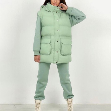 Casual Hooded Cotton Parkas Women Fashion Ankle Banded Pants Coats Women Elegant O Neck Cotton Jackets Female Ladies